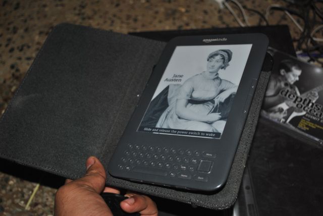 Kindle and its cover, twisted but safe